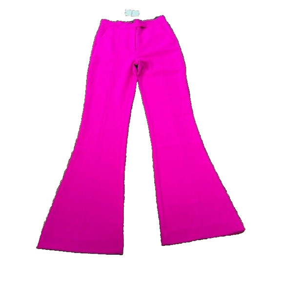 Generation Love Lucca Crepe Pants High Rise Flared Leg Retro Hot Pink Size 4 NEW - Picture 2 of 12
